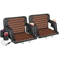 ZENY Set of 2 Heated Stadium Seats for Bleachers with Back Support and
