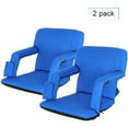 thumbnail image 1 of ZENY Stadium Seats Chairs for Bleachers or Benches - 5 Reclining Positions(2 Pieces Blue), 1 of 6