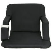 ZENY Stadium Seats Chairs for Bleachers or Benches - 5 Reclining PositionsBlack