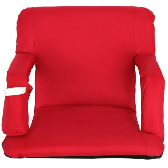ZENY Stadium Seats Chairs for Bleachers or Benches - 5 Reclining Positions(Red)