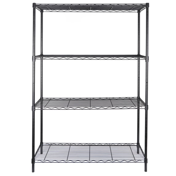 ZENY Storage Shelving Unit Garage Storage Tower 4 Tiers Iron 54" H 350lbs, Black