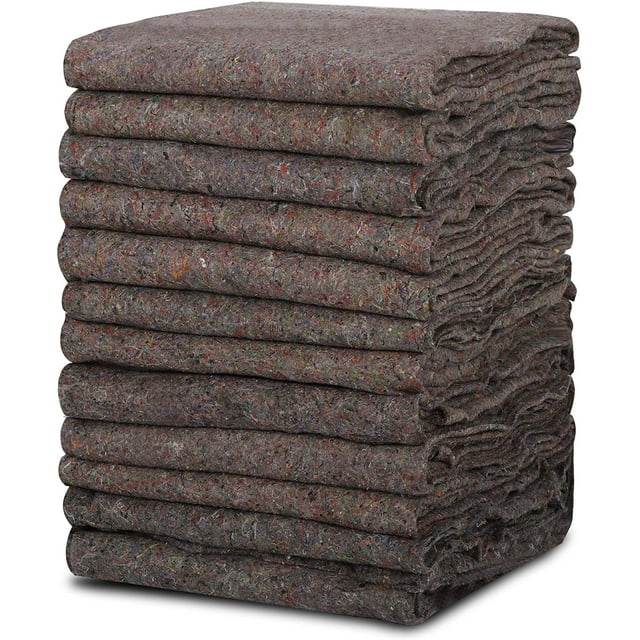 ZENY Textiles Moving Blankets 12 Pack Pro Economy Packing Shipping