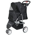thumbnail image 1 of ZENY Three Wheels Pet Stroller, 360 Rotation, Folding Convertible Design, Black, 1 of 10