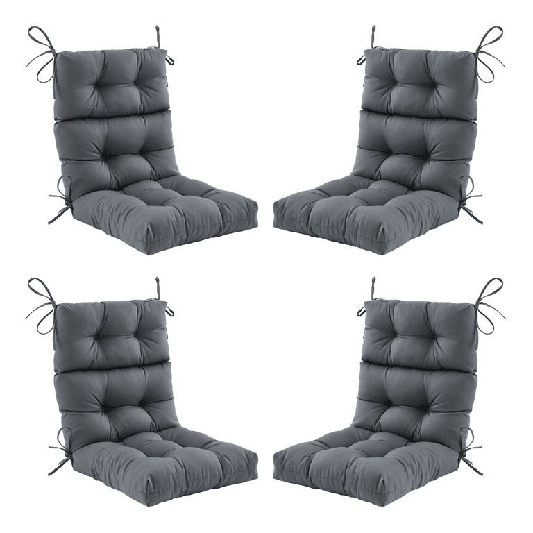 ZEOLABS Outdoor High Back Chair Cushions Set of 4,Waterproof All
