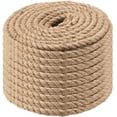 thumbnail image 1 of ZEONHAK 1/2 Inch 100 Feet Burlap Jute Twine Rope, Extra Thick Twisted Manila Hemp Rope In Brown Tone, 1 of 5