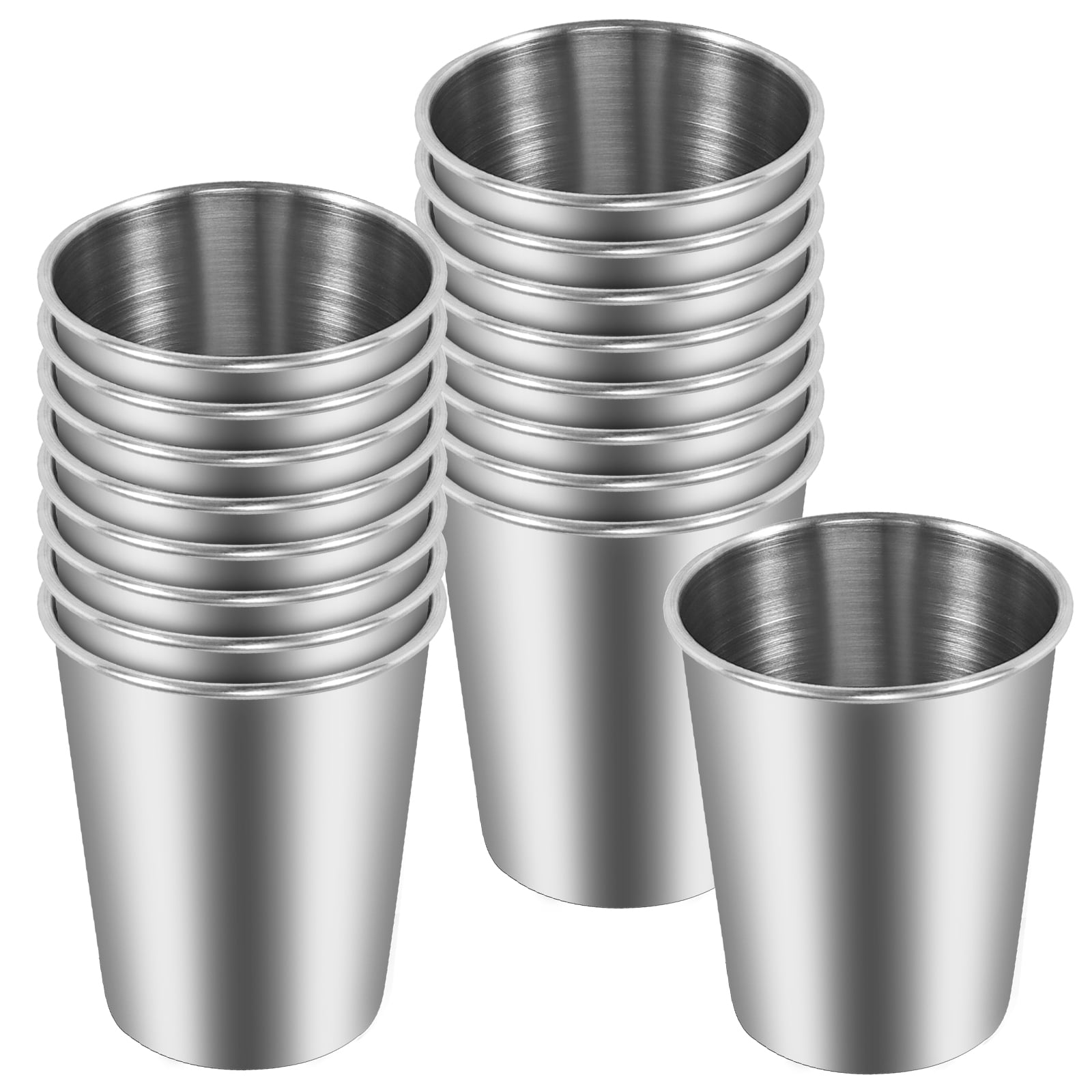 Tosnail 8 Pack 8 Oz Stainless Steel Cups, Small Metal Cups, Unbreakable - View #12