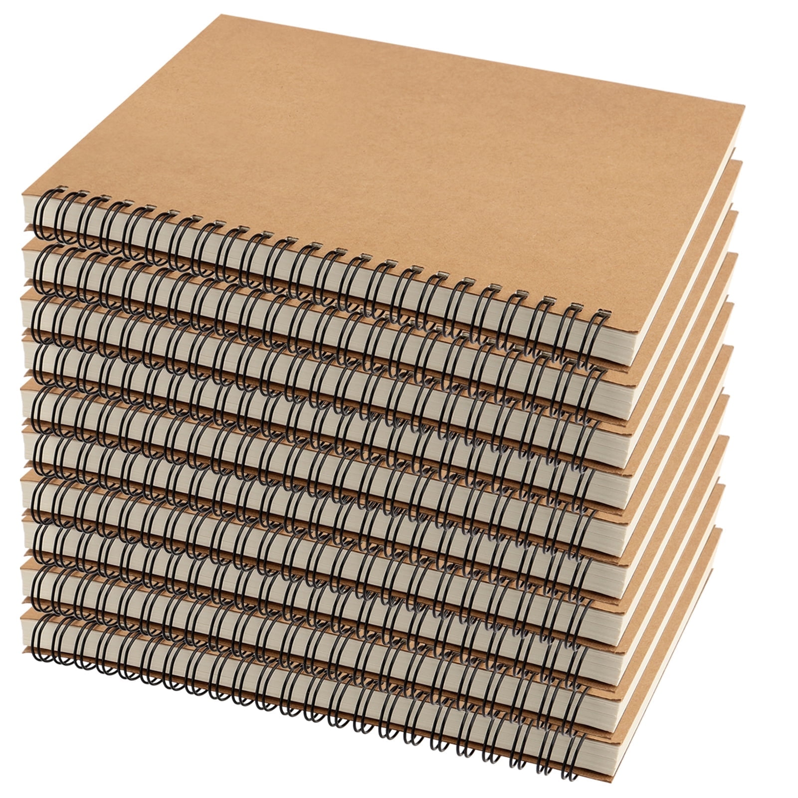 ZEONHAK 20 Pack A5 Spiral Sketchbook, 100gsm Cream Paper, 60