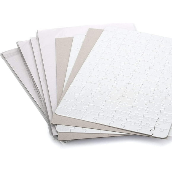 ZEONHAK 30 Sets 11 x 8 Inches Blank Sublimation Puzzle, 120 Pieces Heat Press Transfer Puzzle, DIY Printing Jigsaw Puzzle