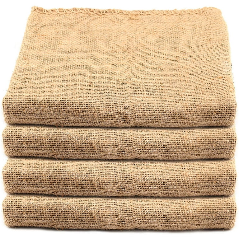 ZEONHAK Pack of 4 36x24 Inch Extra Large Natural Burlap Sacks for Sack Race Storage Walmart