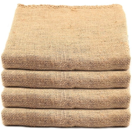 ZEONHAK 4 Pack 40 x 24 Inch Natural Jute Burlap Bag, Potato Sack Race Bags for Gardening, Racing Game