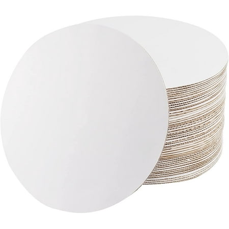 ZEONHAK 50 PCS 12 Inch White Cake Boards, Round Base Cardboard Cake Circles for Pizza, Cake