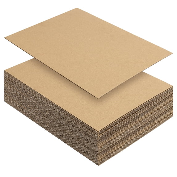 ZEONHAK 50 Pack 11 x 14 Inch Corrugated Cardboard Sheets, Flat Corrugated Cardboard Pads, Cardboard Shipping Sheets for Packing, Crafts