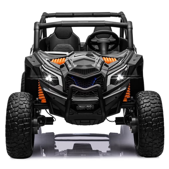 ZEOPHOL 24V Kids Ride On UTV, 2 Seater Electric Ride On Car with LED Lights, Battery Powered Vehicle for Boys & Girls Black