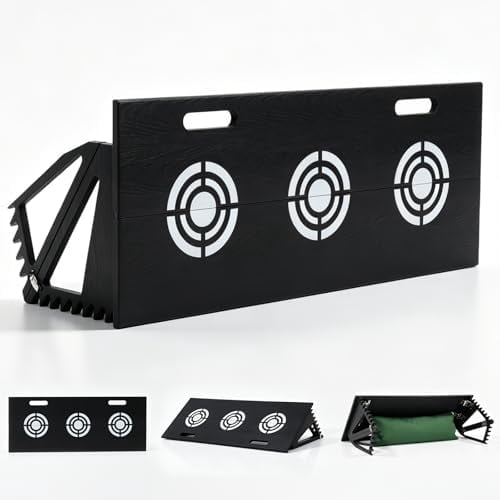 ZEOPHOL HDPE Soccer Rebounder, Foldable Soccer Training Board with 3 Targets, Portable Kickback Rebound Wall with Sandbag for Passing & Shooting Practice