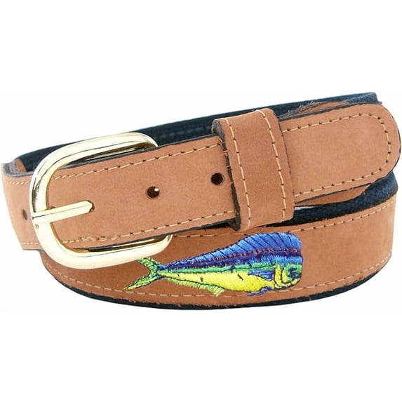 ZEP PRO Mens BTL3 Leather Embroidered Dolphin Belt (40)