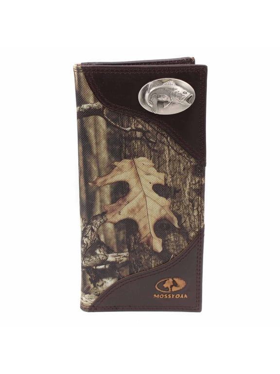 Mens Mossy Oak Nylon/Leather Concho Wallet (Bass)