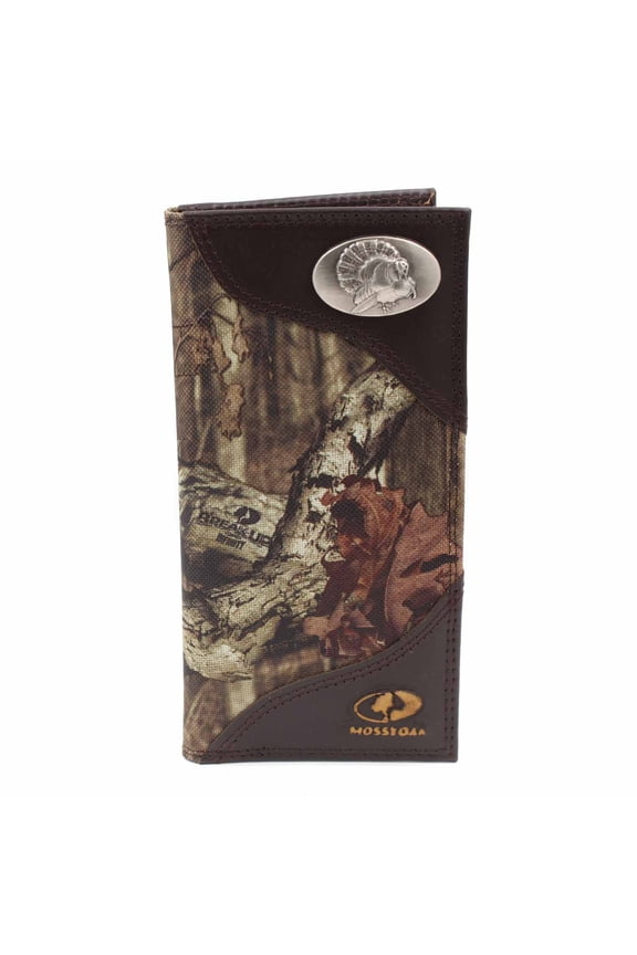 Mens Mossy Oak Nylon/Leather Concho Wallet (Turkey)