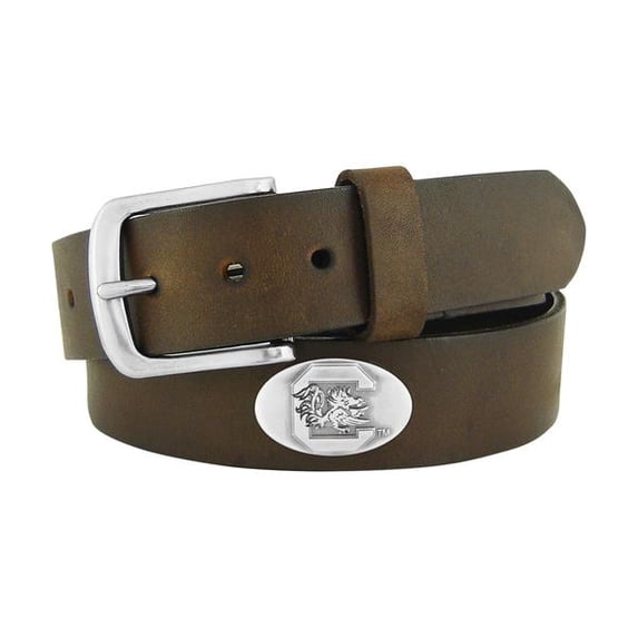 ZEP-PRO Mens NCAA Leather Concho Belts (38, University of South Carolina)