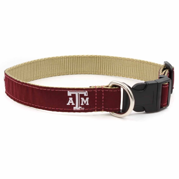 ZEP-PRO NCAA Snap Adjustable 1" Nylon Dog Collars (Texas A&M, Small)