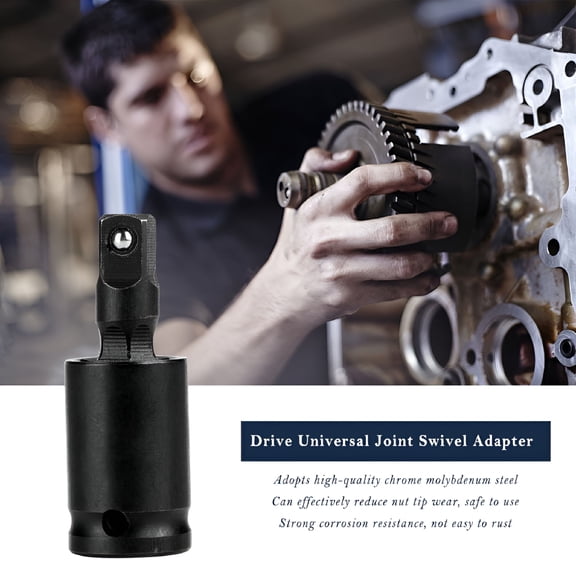 ZEPARO 1/4'' Drive Universal Joint Swivel Adapter Air Impact Wobble Socket