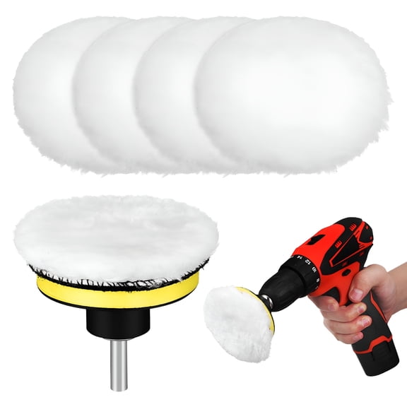 ZEPARO 1 Set Polishing Buffing Pads Drill Buffer Attachment Artificial Wool Car Polishing Tools