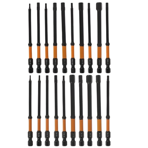 ZEPARO 10/20Pcs Impact Hex Head Allen Wrench Drill Bit Set Metric and SAE S2 Alloy Steel Hex Bit Set with Magnetic Tips 1/4inch Quick Release Hex Shank Screw Driver Drill Bit for Repair