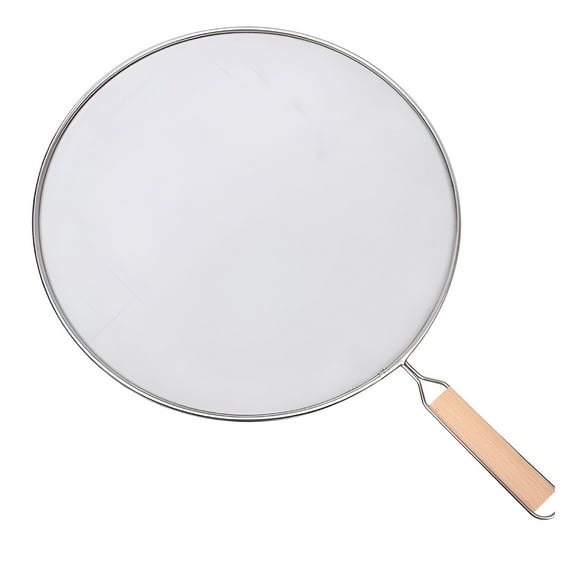 ZEPARO 10" Grease Splatter Screen Guard Stainless Steel Splash Screen Protector Guards with Handle Splash-Proof Frying Pan Mesh Pot Lid Cover for Kitchen Cooking Gadgets