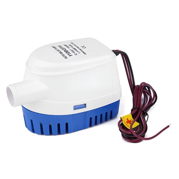 ZEPARO 1100GPH Boat 12V Marine Automatic Submersible Bilge Water Pump Fully Auto Float Switch Internal