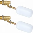 thumbnail image 1 of ZEPARO 2 Pack Brass Float Ball Valve 1/2 Inch,Water Float Valve with Adjustable Arm for Ponds,Float Valve Shut off Livestock Water Tank Float Valve Switch,Automatic Fill and Control Water Level, 1 of 5