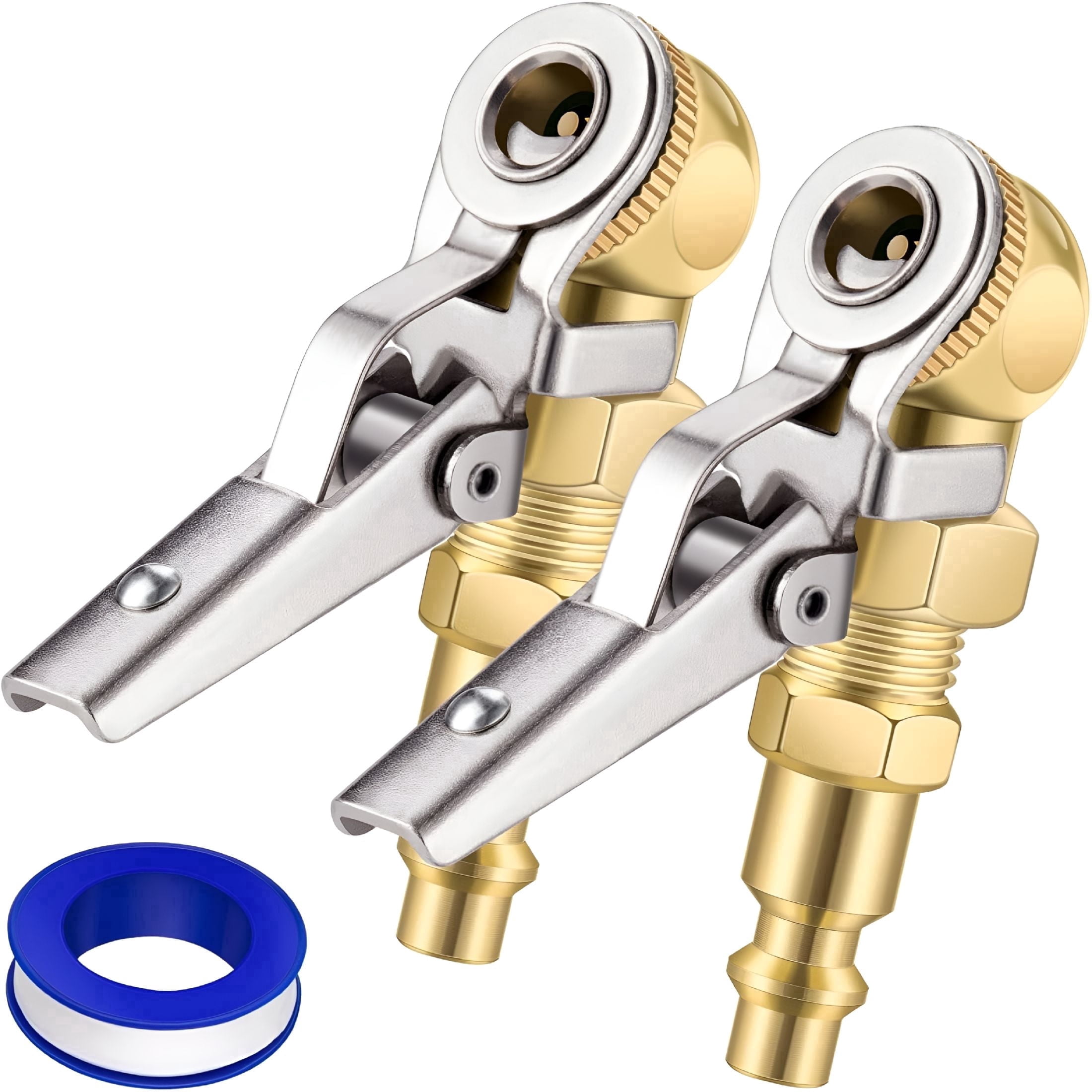 CURYMAY 2 Pcs Air Chuck,Locking Tire Chuck for Air Inflation,Heavy-Duty ...