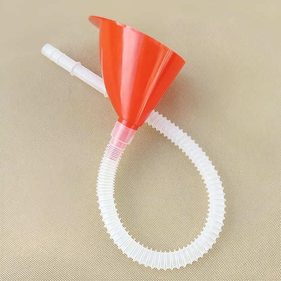 ZEPARO 3 Sets Automotive Fluid Transfer Funnel Long Flexible with Hose, No-Spill Reusable for Oil & Liquids, Fits Cars, RVs, Motorcycles