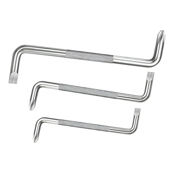 ZEPARO 3Pcs Dual-Use S-Shaped Screwdriver - High Torque,Comfortable Grip,90 Degree Bending Screwdriver for Repair