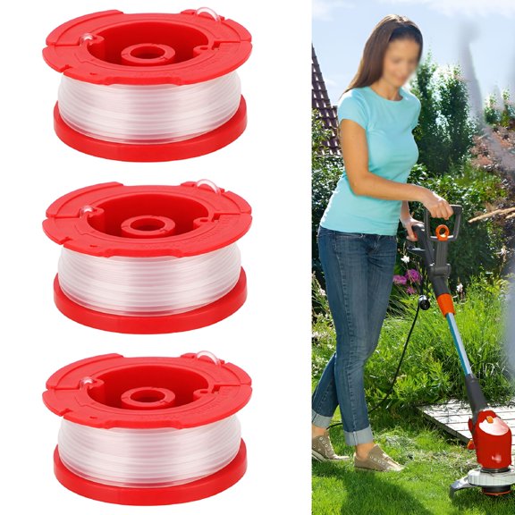 ZEPARO 3pcs Spools For Lawn Mower Replacement Trimmer Line Spool Garden Supplies