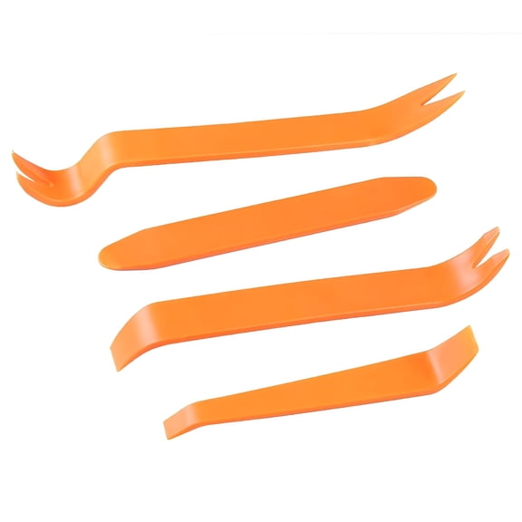 ZEPARO 4 Piece Car Door Panel Pry Tool Kit, Auto Interior Trim Removal Set for Dashboard, Radio, and Clip Fasteners, Scratch-Free Plastic Pry Bar for Vehicle Repair and Maintenance