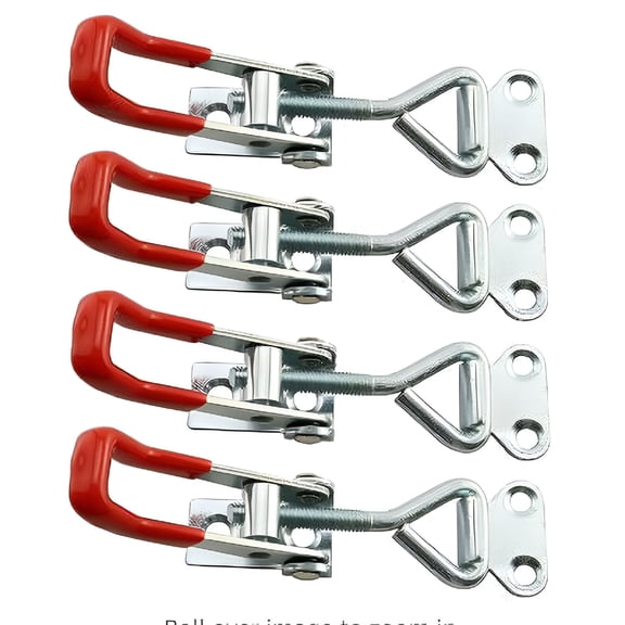 ZEPARO 4Pcs Heavy Duty Adjustable Toggle Clamp Toggle Pull Latch Hasp Clamps for Industrial Equipment
