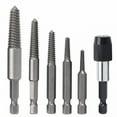 thumbnail image 1 of ZEPARO 6pcs Hex Shank Screw Extractors Tool Damaged Bolt Easy Out Drill Bit Guide Set, 1 of 5