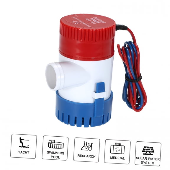 ZEPARO Bilge Pump, Boat Water Pump 12v Pump Marine Submersible Boat Water Pump