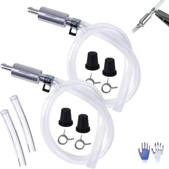 ZEPARO Brake Bleeder Hose One Way Check Valve Tube Bleeding Tool Kit for Hydraulic System Bleeding, Universal Motorcycle Accessories Brake Fluid Bleeder Repair Kit for Car Clutch(2pcs)