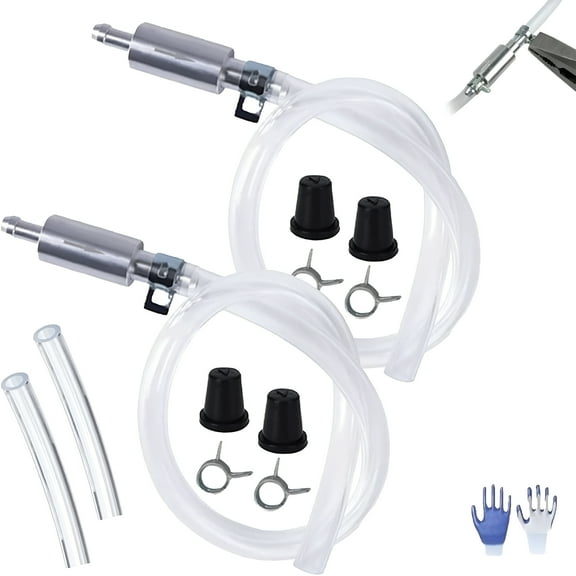 ZEPARO Brake Bleeder Hose One Way Check Valve Tube Bleeding Tool Kit for Hydraulic System Bleeding, Universal Motorcycle Accessories Brake Fluid Bleeder Repair Kit for Car Clutch(2pcs)