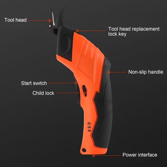 ZEPARO Electric Scissors with Sharp Blade Ergonomic Handle Compact Portable Multipurpose USB Rechargeable Cordless Electric Scissors