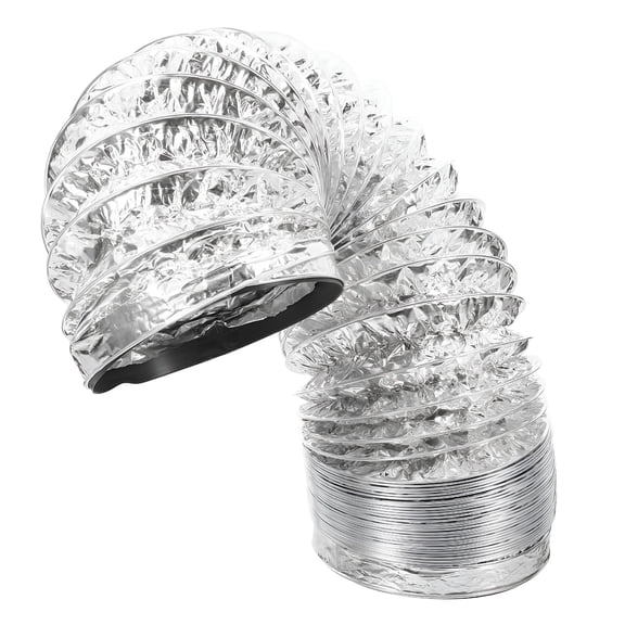 ZEPARO Flexible Aluminum Foil Vent Hose, 4 Inch Dryer Ducting Air Exhaust Pipe for Kitchen, Bathroom, and RV Ventilation