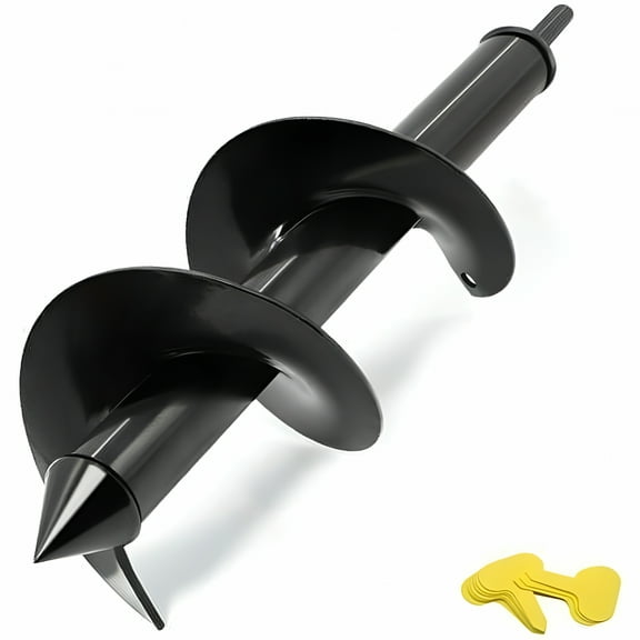 ZEPARO Garden Auger For Hex Drive Drill,Heavy Duty Steel Spiral Drill Bit,Easy Planter Tool Post Hole Digger For Sand Or Soil,Beach Umbrella Anchor,10Cm X 30Cm,Planting Bedding