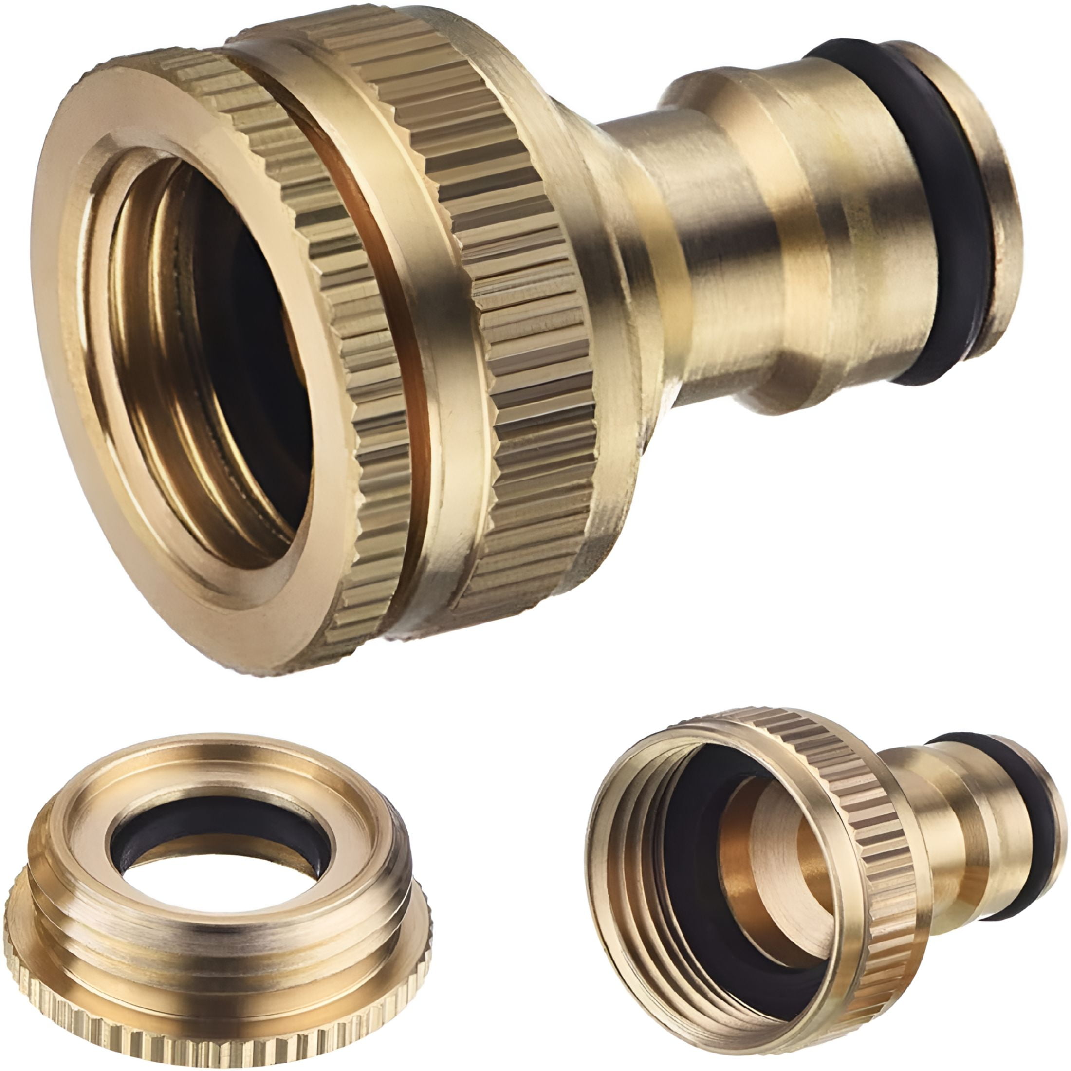 ZEPARO Garden Hose Connectors,Solid Brass Quick Connector For 1/2