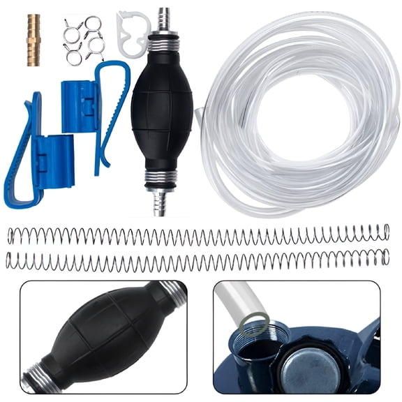 ZEPARO Gasoline Siphon Pipe Hose Hand Water Oil Liquid Petrol Fuel Transfer Pump