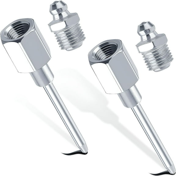 ZEPARO Grease Gun Needle Tip Nozzle 2 Set Narrow Needle Nose Grease Adapter
