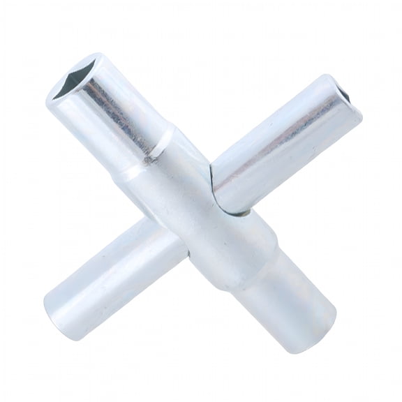 ZEPARO Heavy Duty 4 Way Sillcock Key, Stainless Steel Water Utility Wrench for Faucets, Valves & Stopcocks