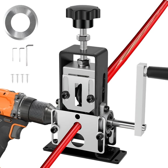 ZEPARO Manual Wire Stripping Machine Gauge Wire 0.06-1 Inches | Scrapping Copper Wire Peeler Machine | Drill Powered Hand Crank Wire Stripper Tool for Scrap Copper Recycling