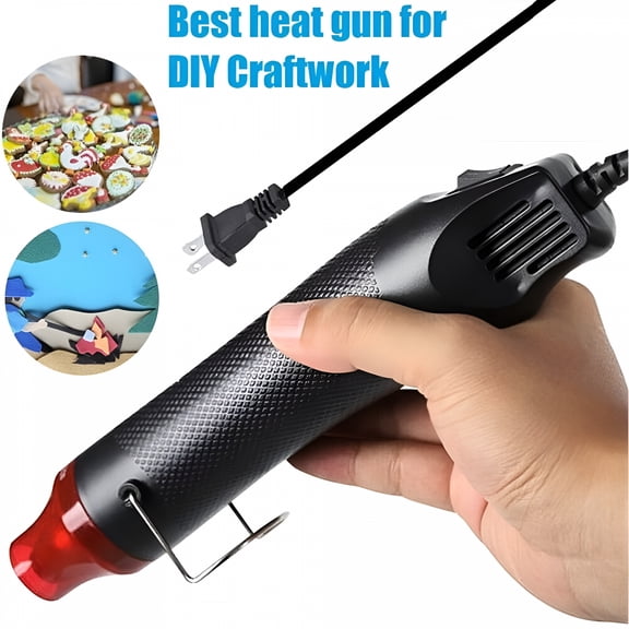 ZEPARO New Mini Heat Gun DIY Hot Air Gun Embossing Drying Paint Electric Nozzles Tool