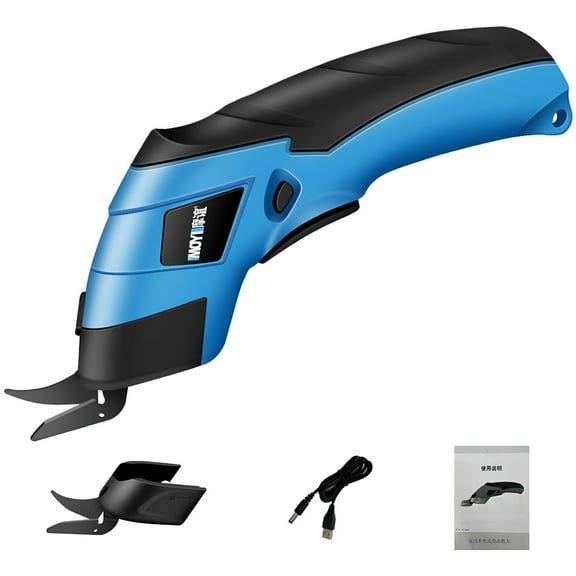 ZEPARO Portable Electric Scissors - USB Rechargeable,with Extra Shear for Cardboard,Cloth,Rug,Carpet
