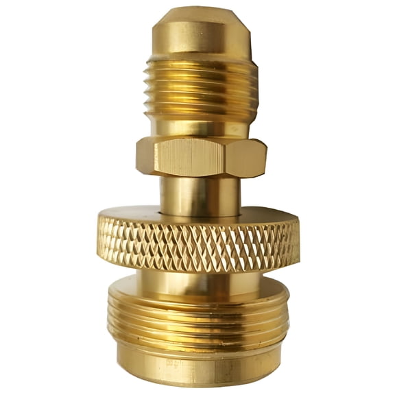 ZEPARO Propane Tank Regulator Adapter, 1lb Portable Canister to 20lb Cylinder, 3/8 Male Thread Brass Connection for Camping Stove, Grill and Heater